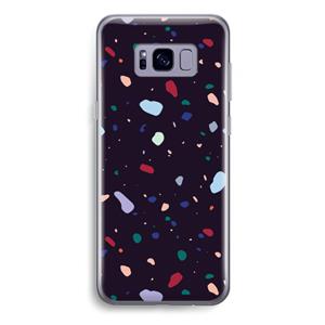 CaseCompany Dark Rounded Terrazzo: Samsung Galaxy S8 Plus Transparant Hoesje