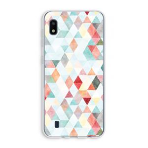 CaseCompany Gekleurde driehoekjes pastel: Samsung Galaxy A10 Transparant Hoesje