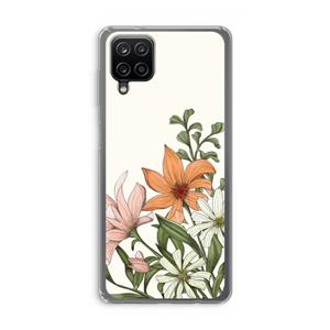 CaseCompany Floral bouquet: Samsung Galaxy A12 Transparant Hoesje