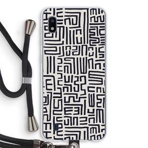 CaseCompany Moroccan Print: Samsung Galaxy A10 Transparant Hoesje met koord
