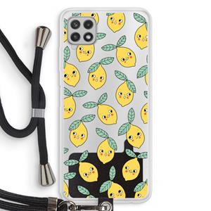 CaseCompany Citroenen: Samsung Galaxy A22 4G Transparant Hoesje met koord
