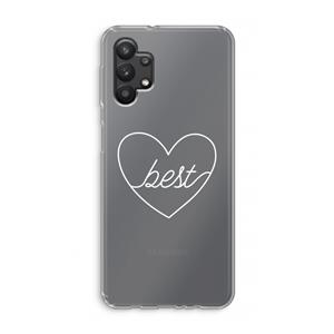 CaseCompany Best heart pastel: Samsung Galaxy A32 5G Transparant Hoesje