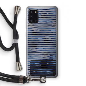 CaseCompany Verrassende lijnen: Samsung Galaxy A31 Transparant Hoesje met koord