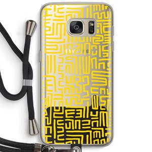 CaseCompany Majorelle Blue Print: Samsung Galaxy S7 Transparant Hoesje met koord