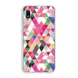 CaseCompany Gekleurde driehoekjes: Samsung Galaxy A10 Transparant Hoesje