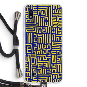 CaseCompany Majorelle Blue Print: Samsung Galaxy A10 Transparant Hoesje met koord