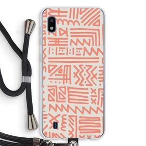 CaseCompany Marrakech Pink: Samsung Galaxy A10 Transparant Hoesje met koord