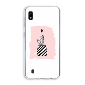 CaseCompany Zwart-wit cactus: Samsung Galaxy A10 Transparant Hoesje