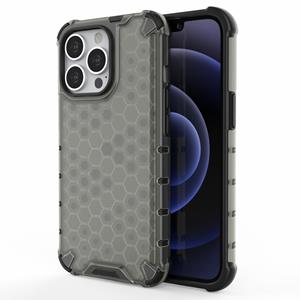 Lunso Honinggraat Armor Backcover hoes - iPhone 13 Pro - Zwart