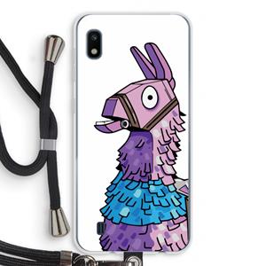 CaseCompany Lama: Samsung Galaxy A10 Transparant Hoesje met koord