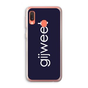 CaseCompany Gijweet: Samsung Galaxy A20e Transparant Hoesje