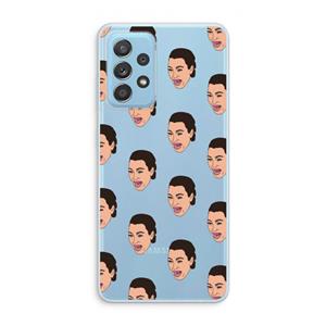 CaseCompany Ugly Cry Call: Samsung Galaxy A73 Transparant Hoesje