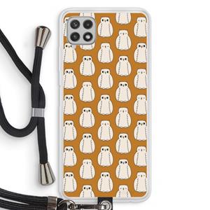 CaseCompany Uilen: Samsung Galaxy A22 4G Transparant Hoesje met koord