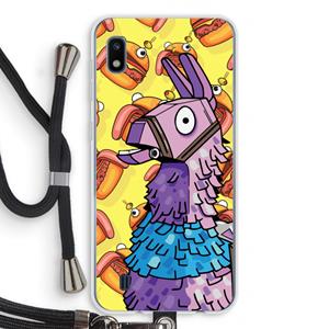 CaseCompany Loot Burger: Samsung Galaxy A10 Transparant Hoesje met koord