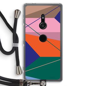 CaseCompany Gestalte 1: Sony Xperia XZ2 Transparant Hoesje met koord