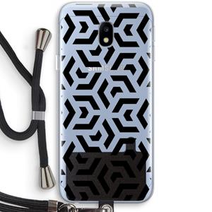 CaseCompany Crazy pattern: Samsung Galaxy J3 (2017) Transparant Hoesje met koord