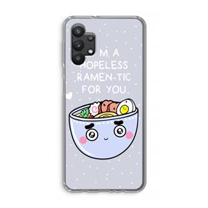 CaseCompany I'm A Hopeless Ramen-Tic For You: Samsung Galaxy A32 5G Transparant Hoesje