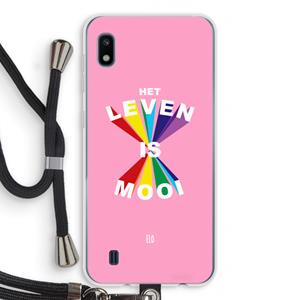 CaseCompany Het Leven Is Mooi: Samsung Galaxy A10 Transparant Hoesje met koord