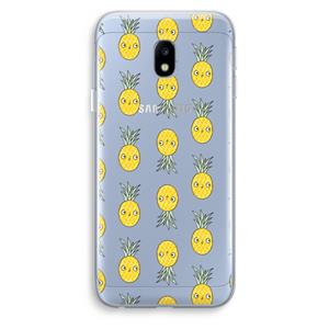 CaseCompany Ananas: Samsung Galaxy J3 (2017) Transparant Hoesje