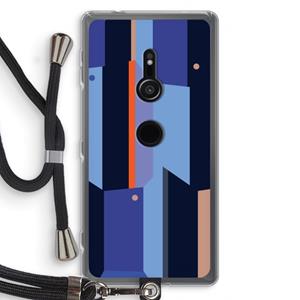 CaseCompany Gestalte 3: Sony Xperia XZ2 Transparant Hoesje met koord