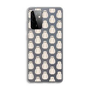 CaseCompany Uilen: Samsung Galaxy A72 Transparant Hoesje