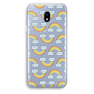 CaseCompany Regenboog: Samsung Galaxy J3 (2017) Transparant Hoesje