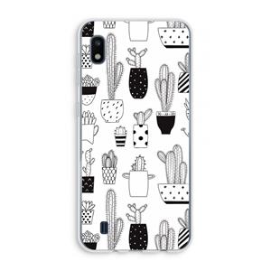 CaseCompany Cactusmotief: Samsung Galaxy A10 Transparant Hoesje