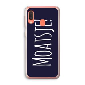 CaseCompany Moatsje!: Samsung Galaxy A20e Transparant Hoesje