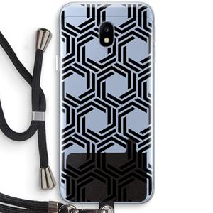 CaseCompany Geometrisch patroon: Samsung Galaxy J3 (2017) Transparant Hoesje met koord