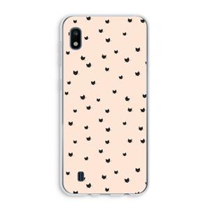 CaseCompany Kleine kattenkopjes: Samsung Galaxy A10 Transparant Hoesje