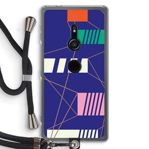 CaseCompany Gestalte 5: Sony Xperia XZ2 Transparant Hoesje met koord