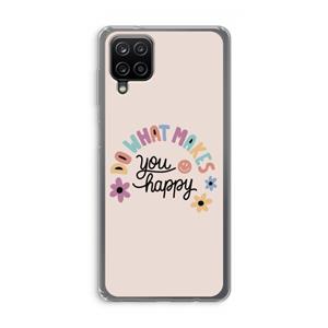 CaseCompany Happy days: Samsung Galaxy A12 Transparant Hoesje