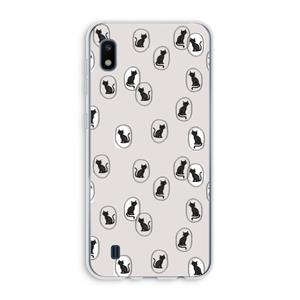 CaseCompany Miauw: Samsung Galaxy A10 Transparant Hoesje