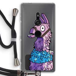 CaseCompany Lama: Sony Xperia XZ2 Transparant Hoesje met koord