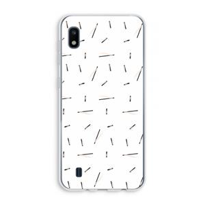 CaseCompany Hipster stripes: Samsung Galaxy A10 Transparant Hoesje