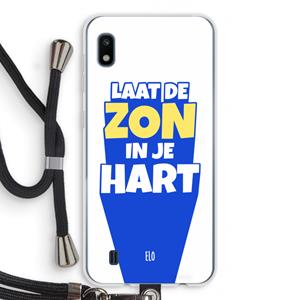 CaseCompany Laat de zon in je hart: Samsung Galaxy A10 Transparant Hoesje met koord
