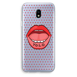 CaseCompany Yolo Denise: Samsung Galaxy J3 (2017) Transparant Hoesje