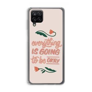 CaseCompany Optimistic flower girl: Samsung Galaxy A12 Transparant Hoesje