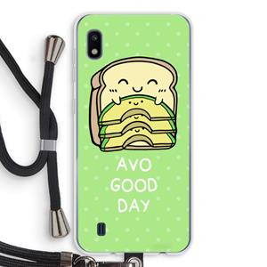 CaseCompany Avo Good Day: Samsung Galaxy A10 Transparant Hoesje met koord