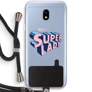 CaseCompany Superlady: Samsung Galaxy J3 (2017) Transparant Hoesje met koord