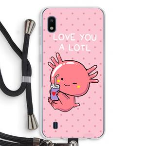 CaseCompany Love You A Lotl: Samsung Galaxy A10 Transparant Hoesje met koord