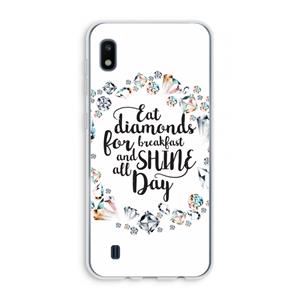 CaseCompany Diamonds: Samsung Galaxy A10 Transparant Hoesje
