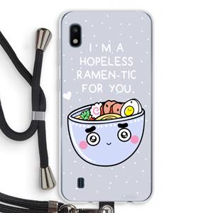CaseCompany I'm A Hopeless Ramen-Tic For You: Samsung Galaxy A10 Transparant Hoesje met koord