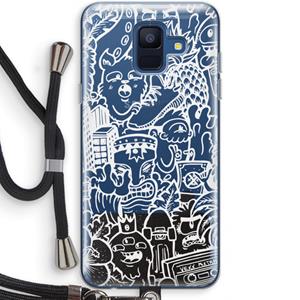 CaseCompany Vexx Mixtape #2: Samsung Galaxy A6 (2018) Transparant Hoesje met koord