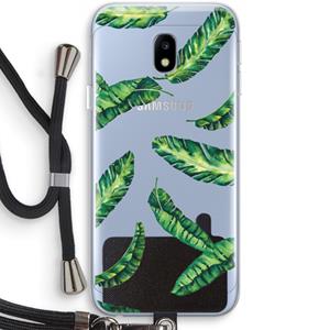 CaseCompany Lange bladeren: Samsung Galaxy J3 (2017) Transparant Hoesje met koord