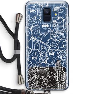 CaseCompany Vexx City #2: Samsung Galaxy A6 (2018) Transparant Hoesje met koord