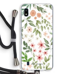 CaseCompany Botanical sweet flower heaven: Samsung Galaxy A10 Transparant Hoesje met koord