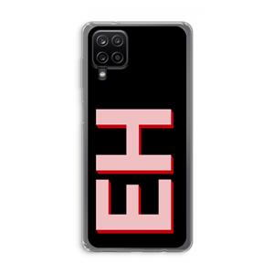 CaseCompany Monogram: Samsung Galaxy A12 Transparant Hoesje