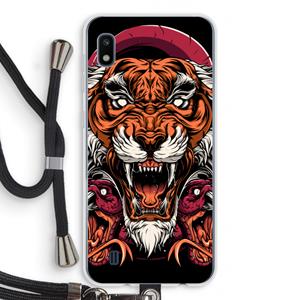 CaseCompany Tiger and Rattlesnakes: Samsung Galaxy A10 Transparant Hoesje met koord