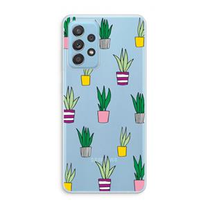 CaseCompany Sanseveria: Samsung Galaxy A73 Transparant Hoesje